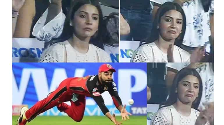 Virat Kohli makes stunning catch, see how Anushka Sharma reacts