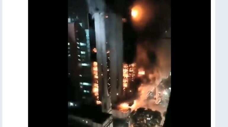 Watch: 24-storeyed building catches fire in Brazil, crumbles