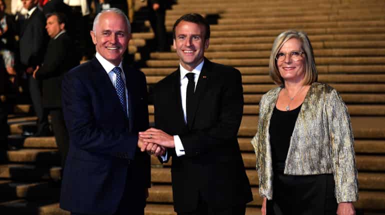 Wife flattered over Macron's 'delicious' remark: Turnbull