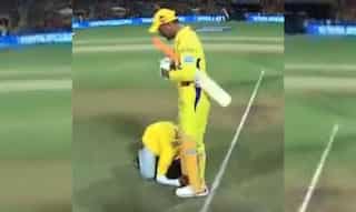 Watch: Another fan breaches security to meet MS Dhoni, touches feet