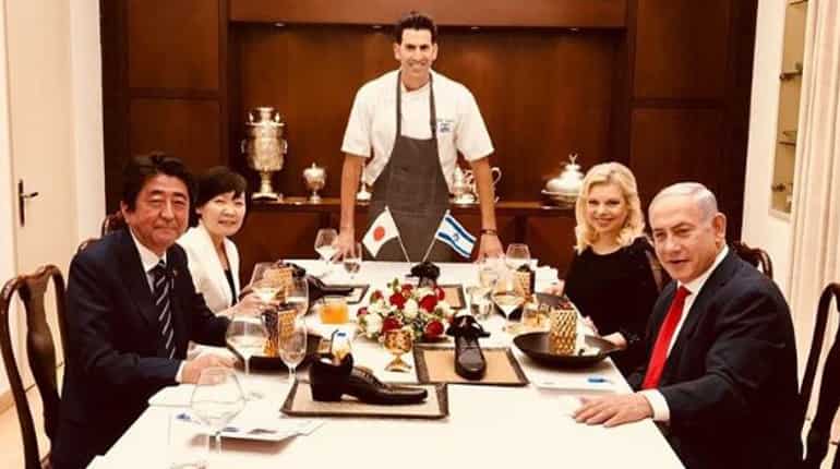 Netanyahu serves Japan's Shinzo Abe dessert — in a shoe, furore follows