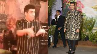 Watch: Karan Johar's solo performance was the highlight of Sonam Kapoor's reception party