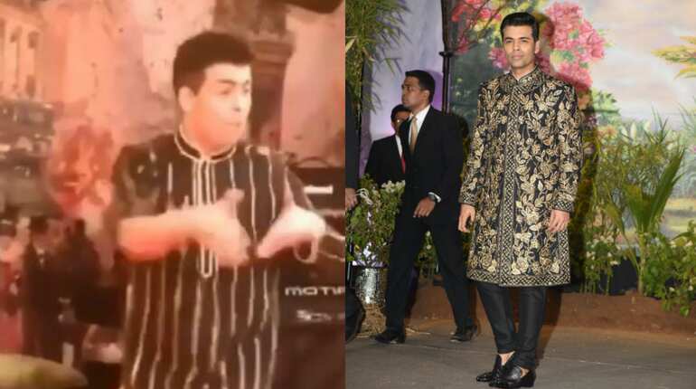 Watch: Karan Johar's solo performance was the highlight of Sonam Kapoor's reception party