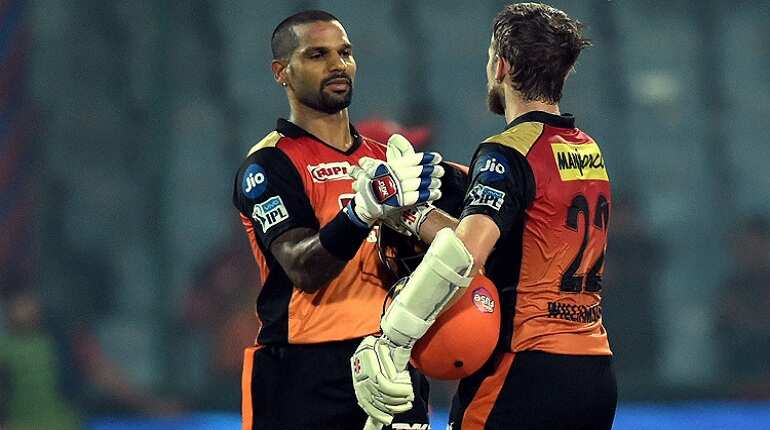 IPL 2018: Dhawan, Williamson take Hyderabad to play-offs, beat Delhi by 9 wickets IPL 2018: Dhawan, Williamson take Hyderabad to play-offs, beat Delhi by 9 wickets