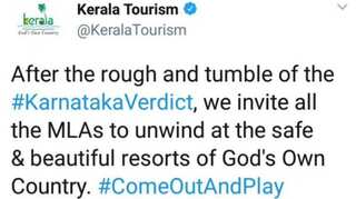 Amid political uncertainity in Karnataka, Kerala Tourism asks MLAs to unwind in 'God's own country'