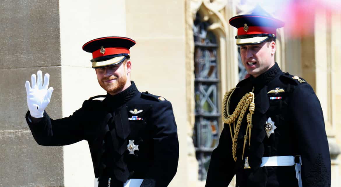 The groom arrives with his best man, Prince William