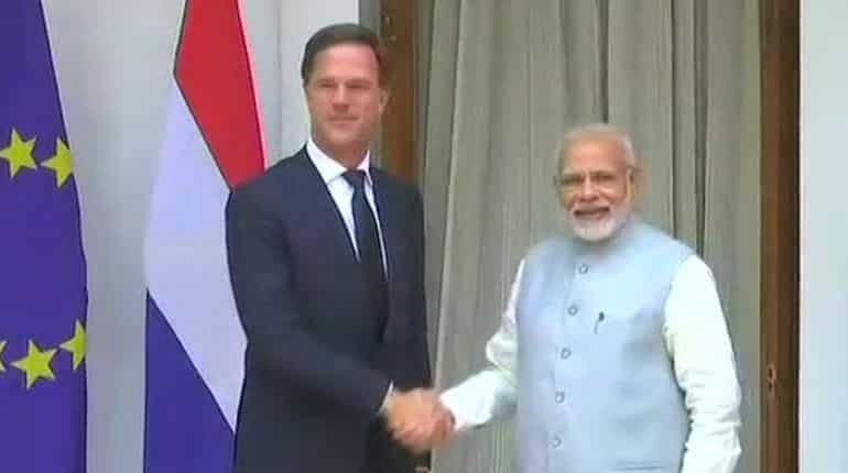Dutch PM Mark Rutte meets Modi at Hyderabad House Dutch PM Mark Rutte meets Modi at Hyderabad House
