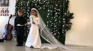 American kids recreate royal wedding for a photoshoot