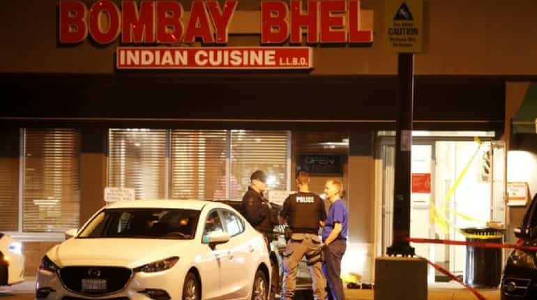 Police arrive at the area of incidence