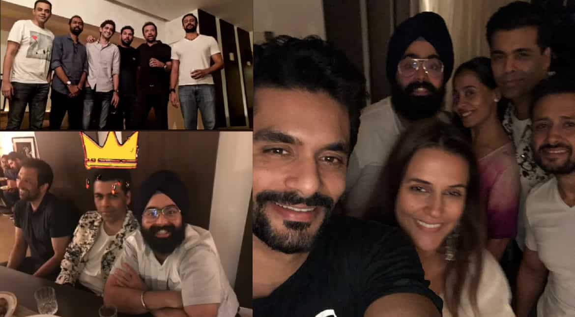 Neha Dhupia and Angad Bedi dinner party