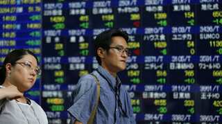 Economy hopes support shares, oil edges up on Mideast tensions