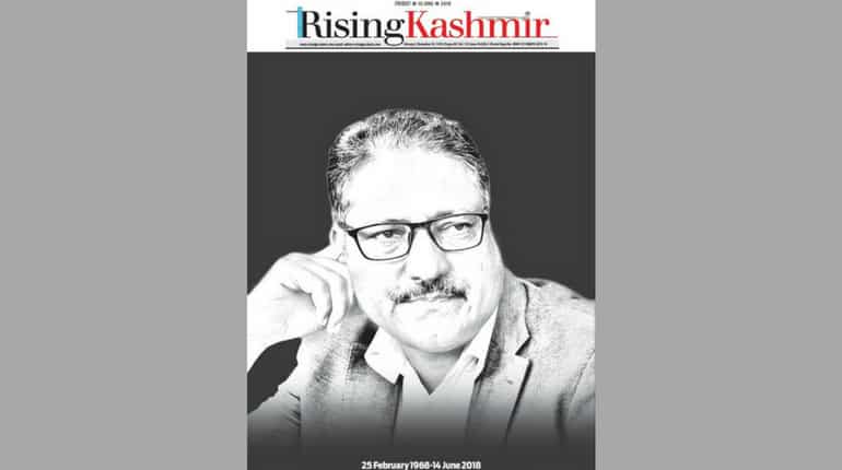 Editor Shujaat Bukhari shot dead yesterday but Rising Kashmir still hits stands Editor Shujaat Bukhari shot dead yesterday but Rising Kashmir still hits stands