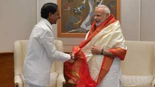 Telangana CM K Chandrashekar Rao meets PM Modi in Delhi