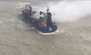 Marine officer prevents ablaze merchant vessel SSL Kolkata from drifting further