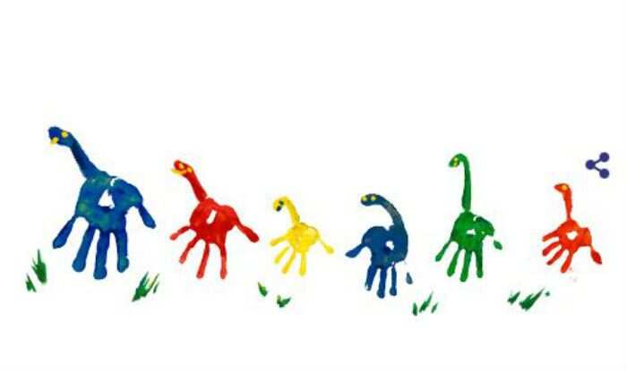 Google celebrates Fathers Day with dinosaur theme doodle Google celebrates Fathers Day with dinosaur theme doodle