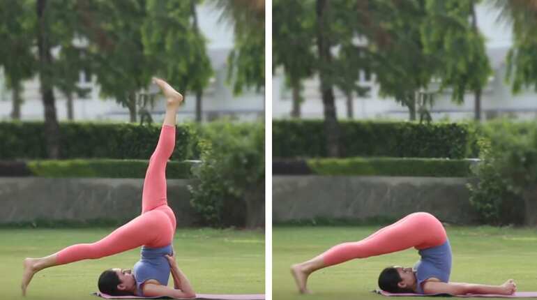 Sarvangasana and Halasana