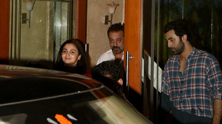 Blessings from Sanju? Alia Bhatt, Ranbir Kapoor spotted at Sanjay Dutt's house