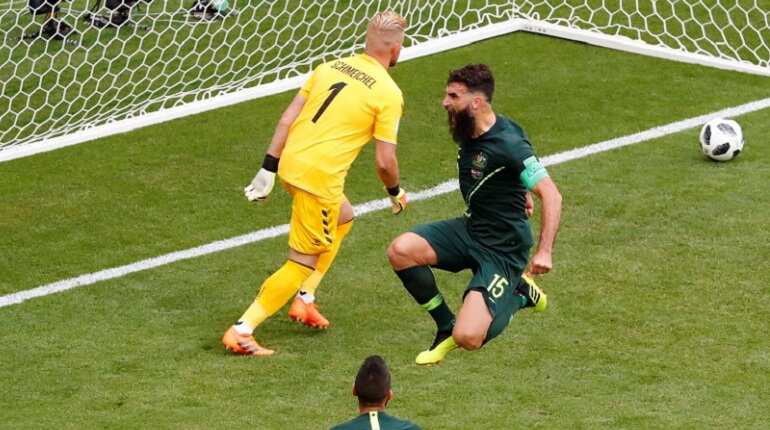 FIFA World Cup 2018: Captain Jedinak makes Australia's point against Denmark