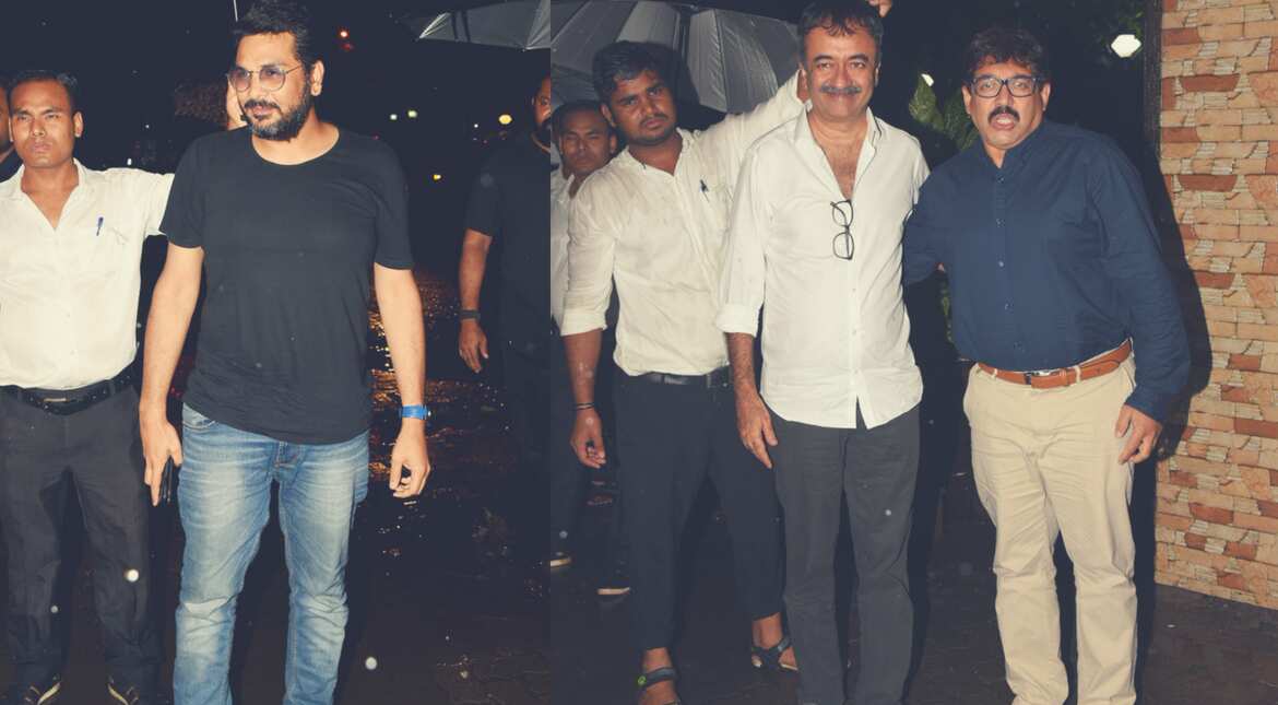 Director Rajkumar Hirani clicked at 'Sanju' success party