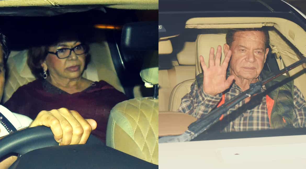 Helen and Salim Khan spotted at birthday party house