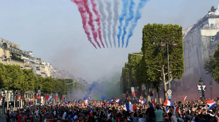 Flag in the air