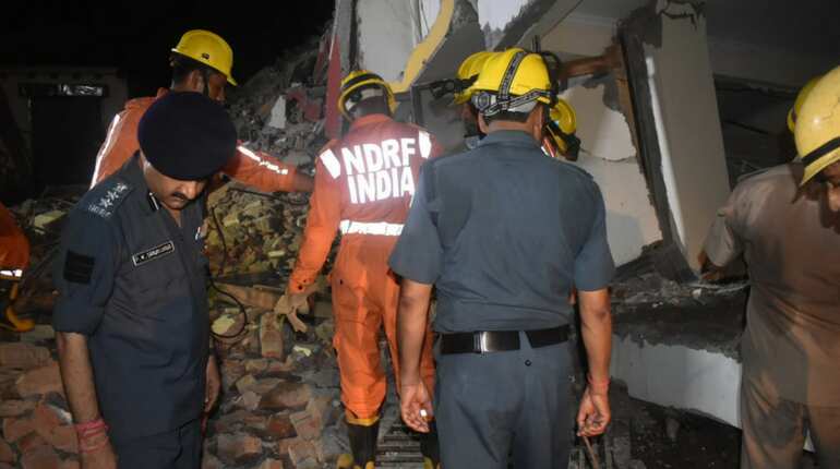 Several people trapped under the building