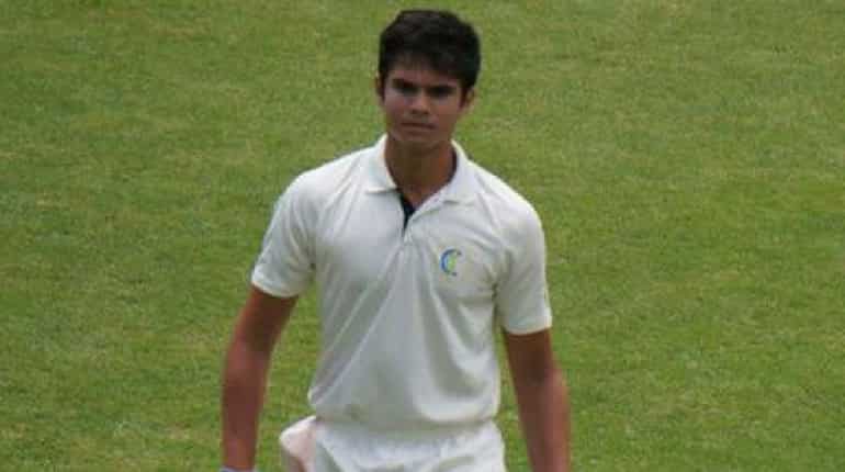 Watch: Like Sachin, Arjun Tendulkar out on duck in debut match Watch: Like Sachin, Arjun Tendulkar out on duck in debut match