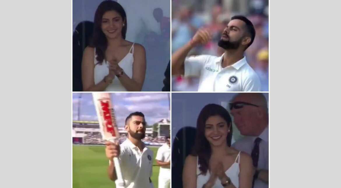 Lovebirds in England: Virat Kohli gives flying kisses to Anushka