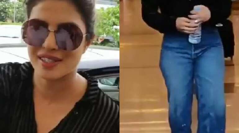 Watch: Priyanka Chopra removes her engagement ring before exiting the Delhi airport Watch: Priyanka Chopra removes her engagement ring before exiting the Delhi airport