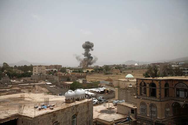 Saudi-led coalition launches air strikes on Yemen capital Saudi-led coalition launches air strikes on Yemen capital