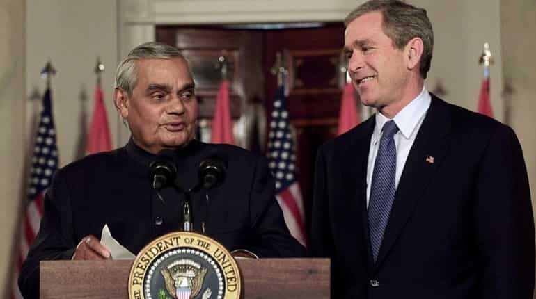 Late PM Atal Bihari Vajpayee with George W. Bush