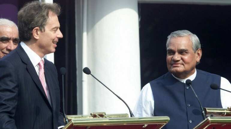 Late PM Atal Bihari Vajpayee with Tony Blair