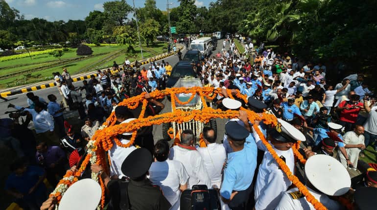 Thousands gather to bid adieu