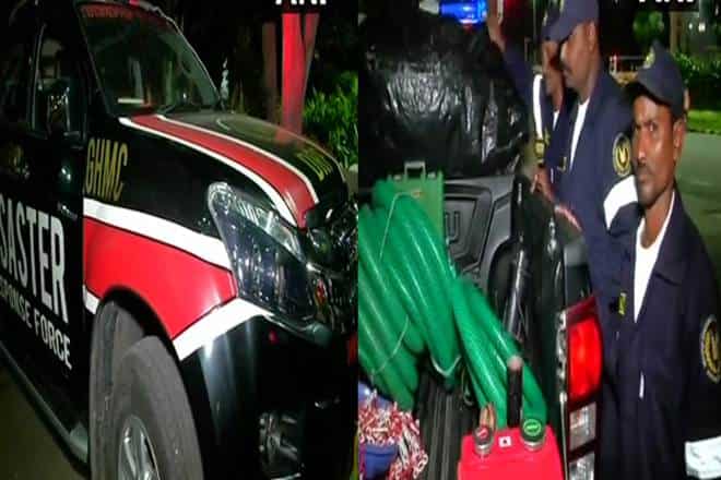 Telangana Govt launches Disaster Response Force vehicles Telangana Govt launches Disaster Response Force vehicles