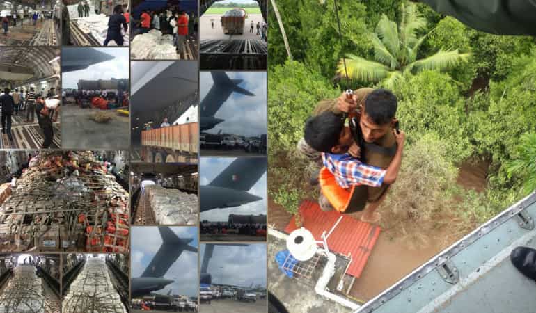 Air Force continues rescue operations in flood-hit Kerala Air Force continues rescue operations in flood-hit Kerala