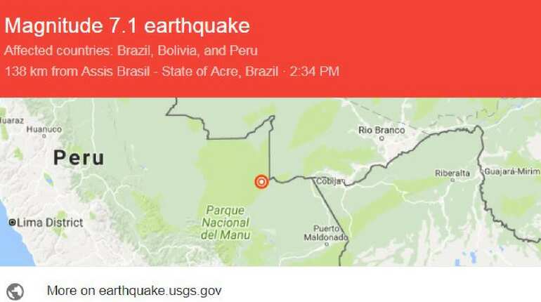 7.1-magnitude quake hits Peru-Brazil border: USGS