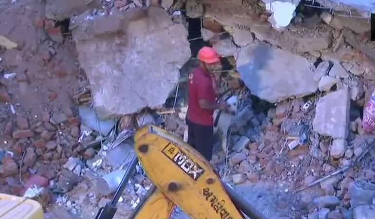 4 rescued, several trapped after decades-old buildings collapse in Ahmedabad