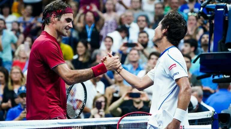 Roger Federer makes short work of Nishioka in clammy New York Roger Federer makes short work of Nishioka in clammy New York