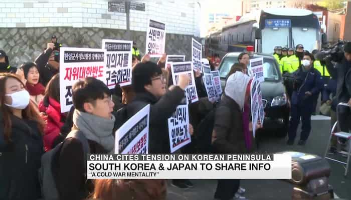 South Korea and Japan sign information sharing pact on North Korea