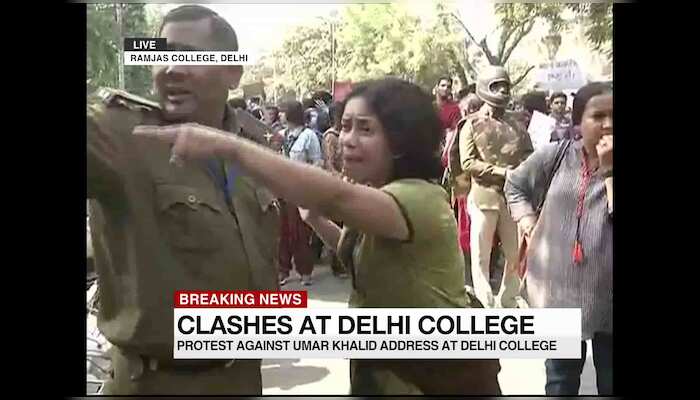 Clashes at DU over Umar Khalid visit