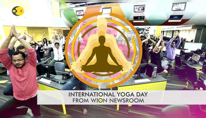 International yoga day at WION HQ