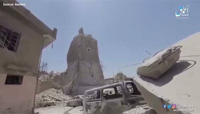 IS claims American hand in Al-Nuri mosque demolition