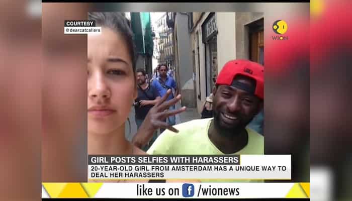How do you deal with someone harassing you? Post a selfie with them