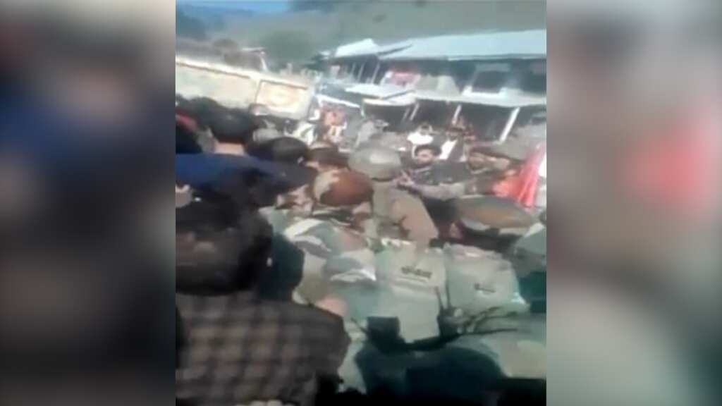 Watch J&K: Clashes erupt as locals suspect India's territorial Army man of being braid-chopper