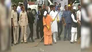Watch: UP CM Adityanath on cleanliness drive at Taj complex