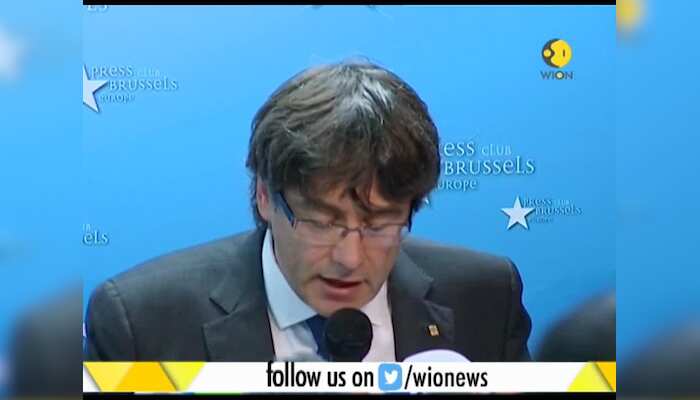 Ousted Catalan leader Carles Puigdemont speaks from Brussels