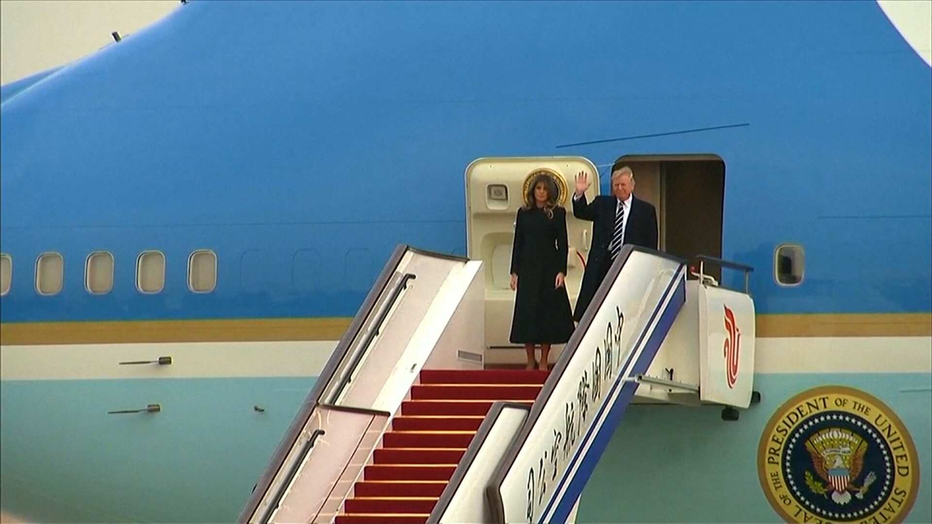 Watch: Trump arrives in China amid North Korea tensions Watch: Trump arrives in China amid North Korea tensions