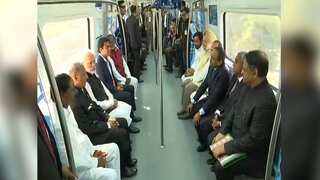 Watch: PM Modi inaugurates Hyderabad Metro, CM KC Rao, Governor Narasimhan join inaugural ride