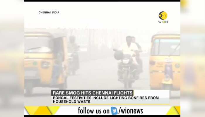 Rare smog hits Chennai flights