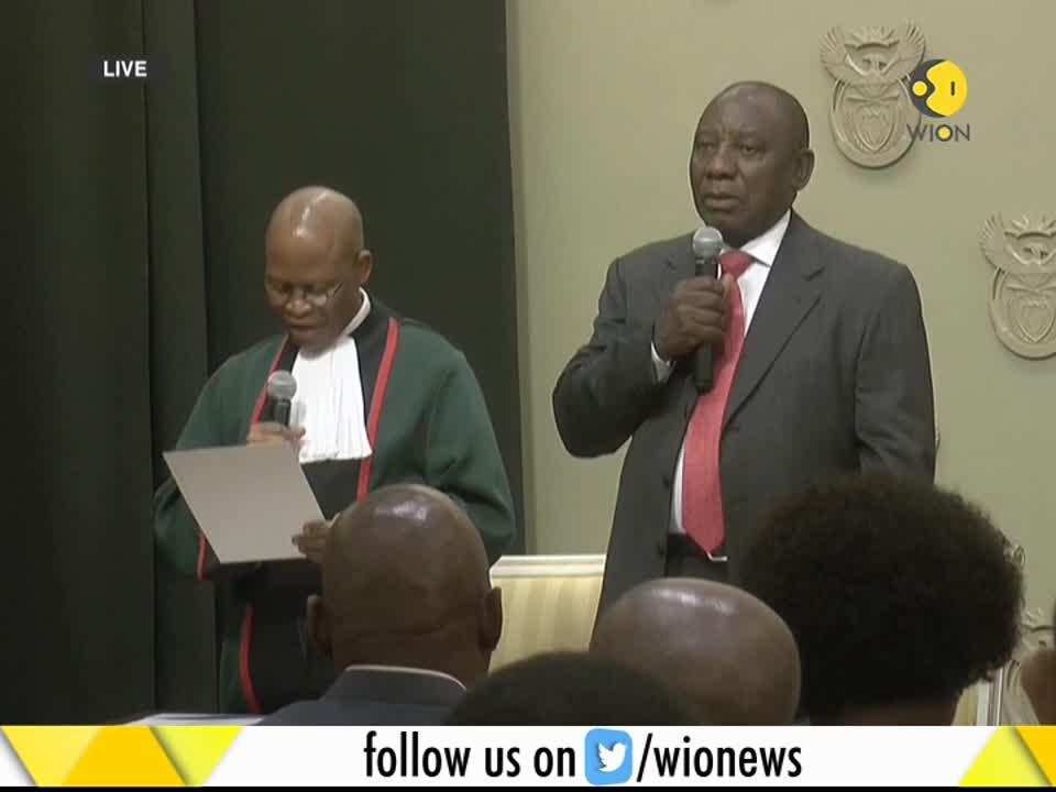 Breaking News: New South African President Cyril Ramaphosa sowrns in ...
